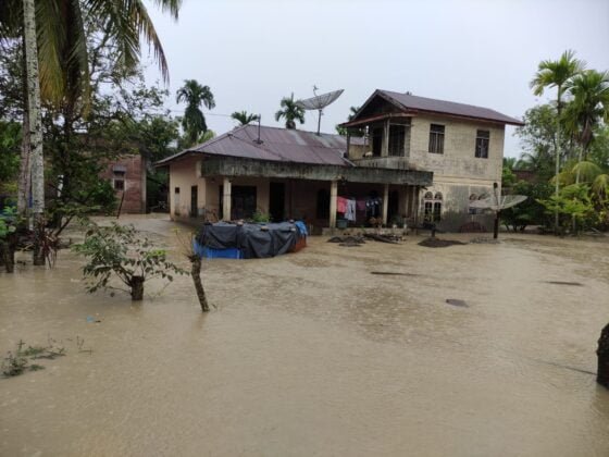 [Foto]: Banjir Kembali Landa Aceh Utara