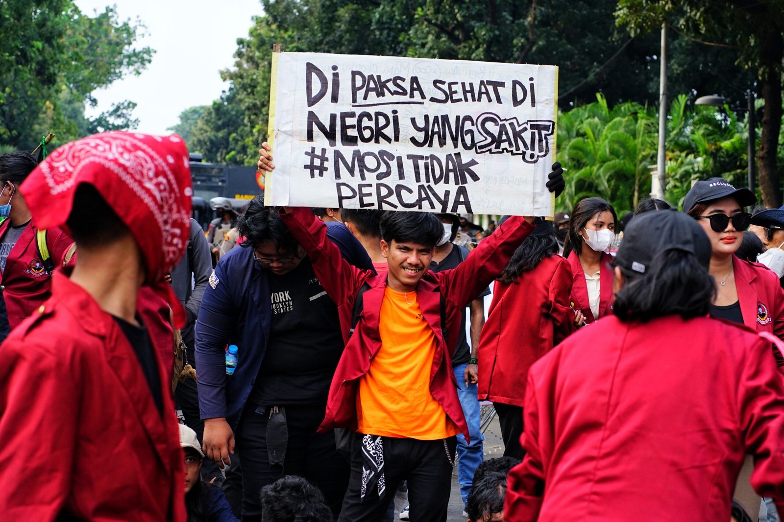 Aksi Serentak Mahasiswa Seluruh Indonesia Tolak Presiden Tiga Periode