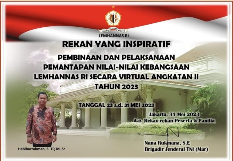 Kepala BPSBTPHP Distanbun Aceh Raih Inspiratif Terbaik Lemhanas