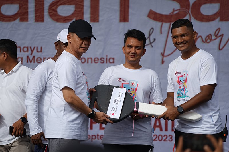Jalan Santai, Donor Darah Hingga Barongsai Meriahkan Hut Ke 78 Pmi Di Banda Aceh