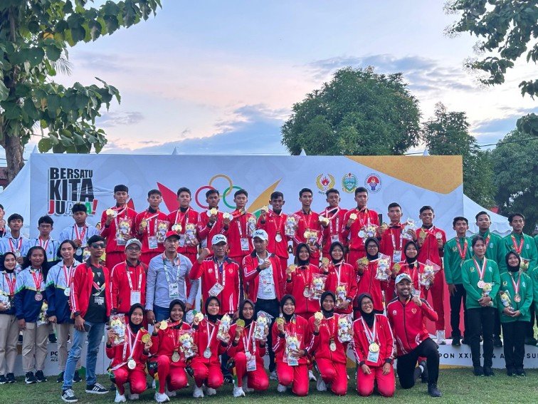 Tim Drumband Aceh Tambah Dua Medali di PON XXI